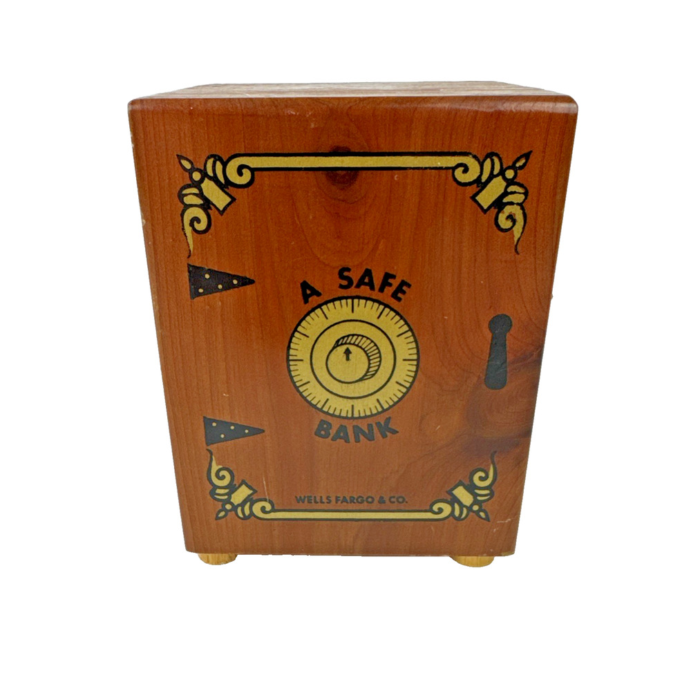 Vintage Cedar Bank box sequoia and kings canyon souvenir safe wells fargo